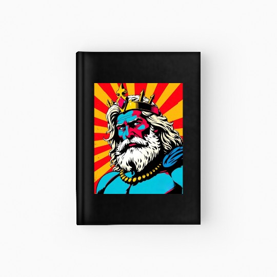 Bold Pop Art Zeus – Colorful Greek God Illustratio Hardcover Journal