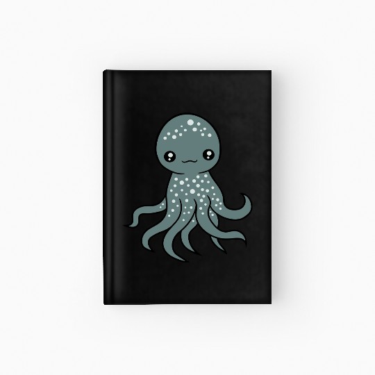 Octopus squid tentacle cephalopod cute sweet comic Hardcover Journal