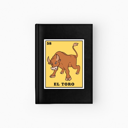 Mexican Lottery Card Game El Toro Hardcover Journal