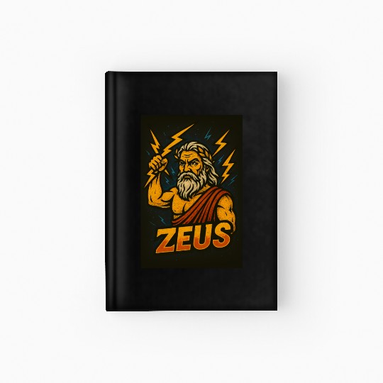Epic Zeus Thunderbolt Illustration Hardcover Journal