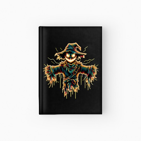 Neon Scarecrow – Haunted Harvest Glow Hardcover Journal