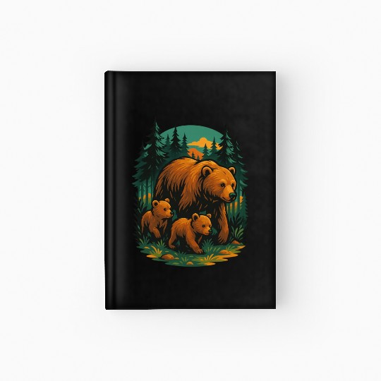 Mama Bear and Cubs Forest Hardcover Journal – Bold Wildlife