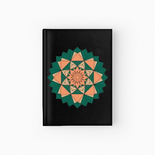 Abstract Starburst Mandala Hardcover Journal