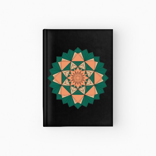 Abstract Starburst Mandala Hardcover Journal