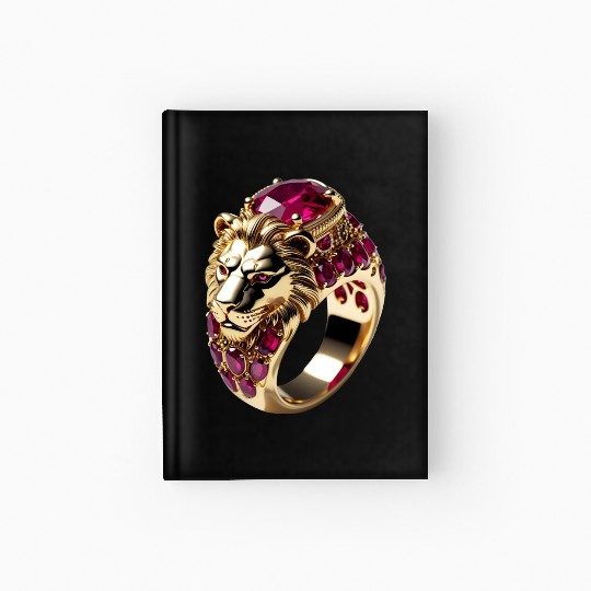 Regal Lion Ruby Ring – Royal Gold Jewelry Design Hardcover Journal