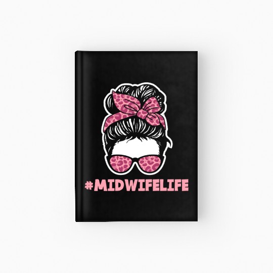 Midwife Life Leopard Print Style Hardcover Journal