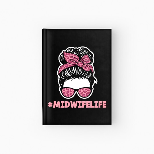 Midwife Life Leopard Print Style Hardcover Journal