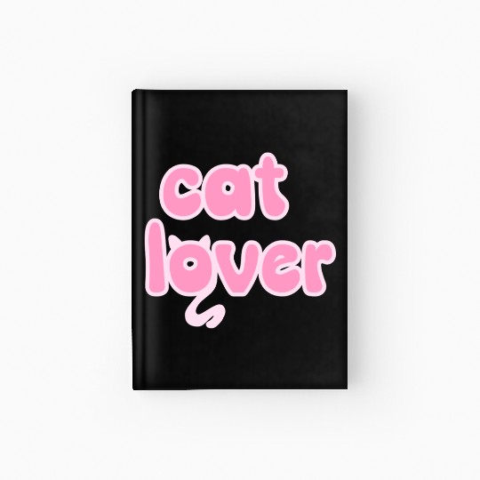 Cat lover pink tail Hardcover Journal