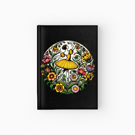 Yellow Ballerina Hardcover Journal