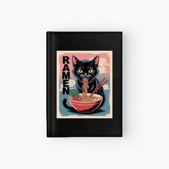 Ramen Cat Japanese Style Hardcover Journal