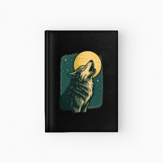 Lone wolf howl at the moon Hardcover Journal