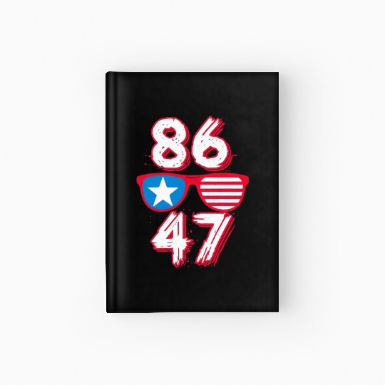 "8647" Star & Stripes Sunglasses Graphic Design Hardcover Journal