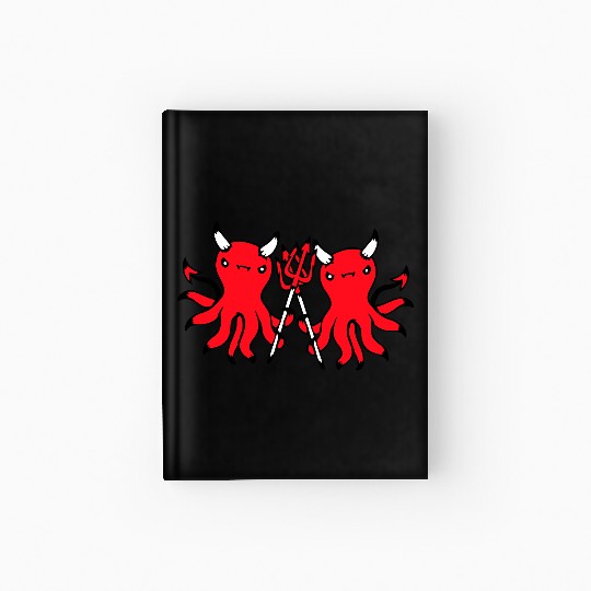 2 octopus devil hell team friends satan evil sweet Hardcover Journal