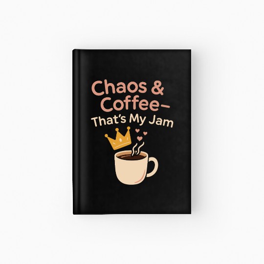 Single Mom Life Chaos Coordinator Wine Coffee Hardcover Journal
