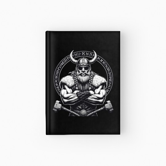 Viking Warrior Man Odin Thor Norman Walhalla Hardcover Journal