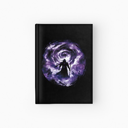 Dark Sorcerer with Purple Mist and Arcane Power Hardcover Journal