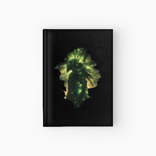 Forest Spirit with Green Energy and Nature Bond Hardcover Journal