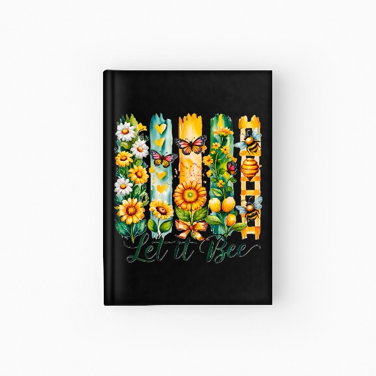 Let It Bee Positivity Spring Summer Hardcover Journal
