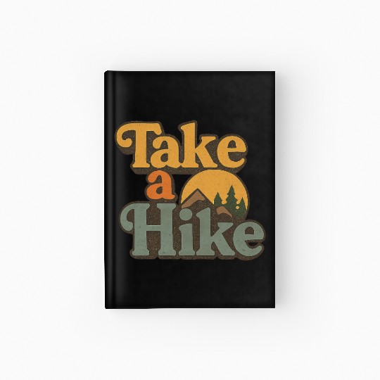 Take A Hike Retro Mountain Hardcover Journal