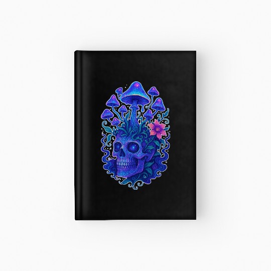 Fungi Mind - Trippy Skull Bloom Hardcover Journal