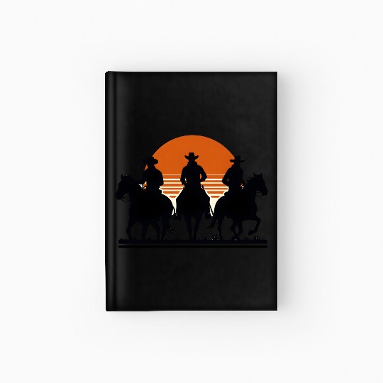 Western Riders at Sunset Hardcover Journal