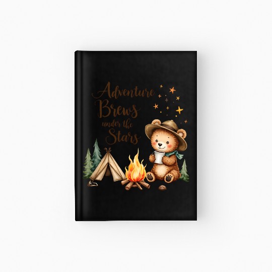 Adventure Brews Bear - Camping & Coffee Hardcover Journal