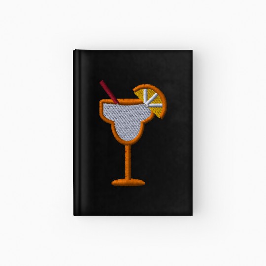 Cocktail orange embroidered Hardcover Journal