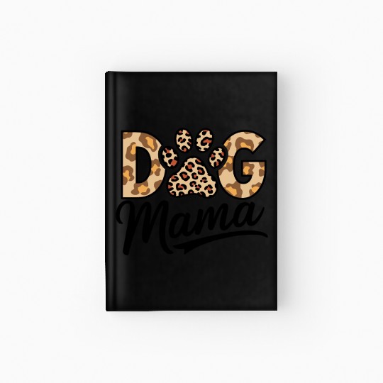 Dog Lover Leopard Print Paw Hardcover Journal