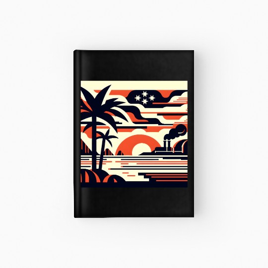 Twilight Palm & Factory Scene Hardcover Journal