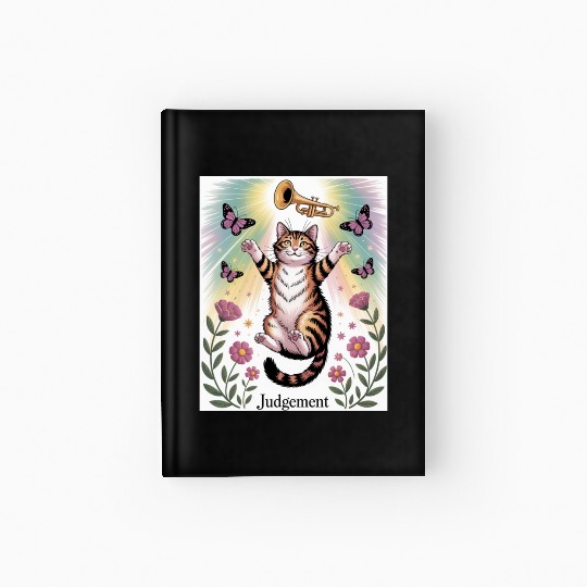 Judgement Tarot Cat Card Art Hardcover Journal