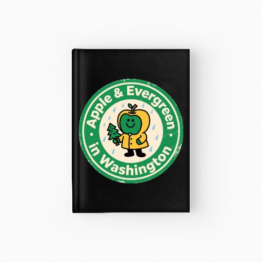 Pacific Northwest Charm Washington Vintage Apple Hardcover Journal