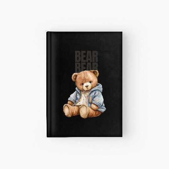 Black and Grey Fashion Logo Hardcover Journal