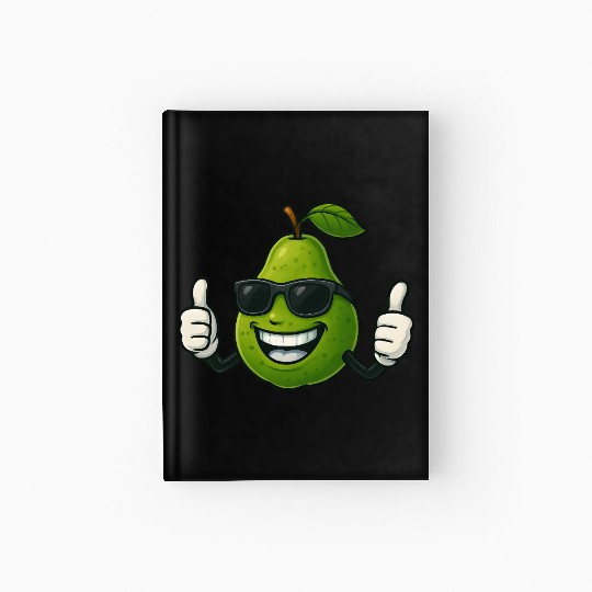 Cute cartoon pear guava fruit summer joy Hardcover Journal