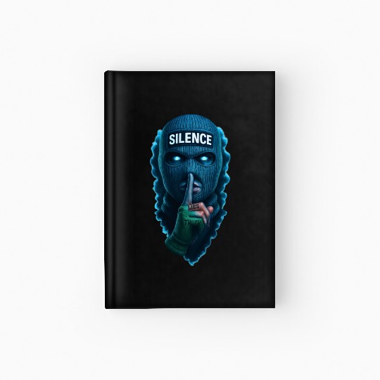 Silence Gangster Mask | Dark Streetwear | Urban St Hardcover Journal