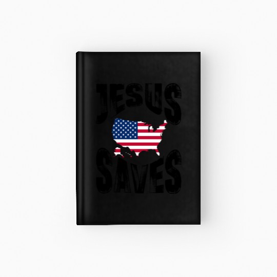 Jesus Saves USA Hardcover Journal