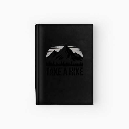 Vintage Take A Hike Nature Is Hiking Mountain Hardcover Journal