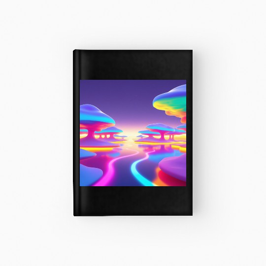 Floating Islands of Light – Psychedelic Minimal Hardcover Journal
