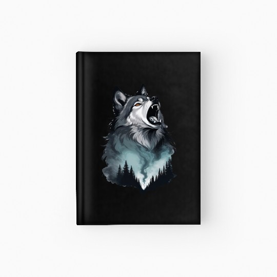 Howling Wolf Under the Northern Sky Hardcover Journal