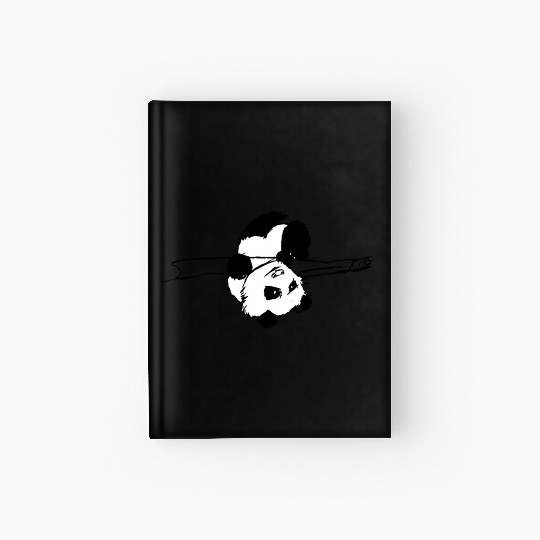 Cute Panda on Bamboo Hardcover Journal Accessory, Minimalist