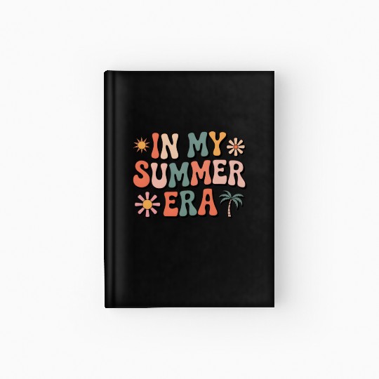 In My Summer Era Groovy Last Day of School Teacher Hardcover Journal