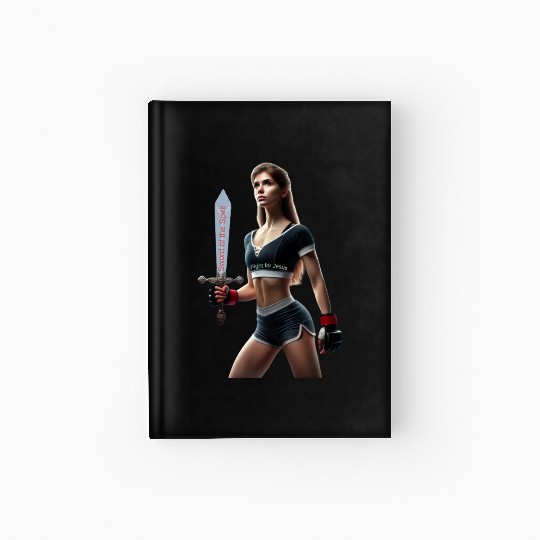 Fight for Jesus MMA Fighter Female Hardcover Journal