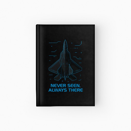 Stealth Fighter Jet Hardcover Journal – Futuristic Military