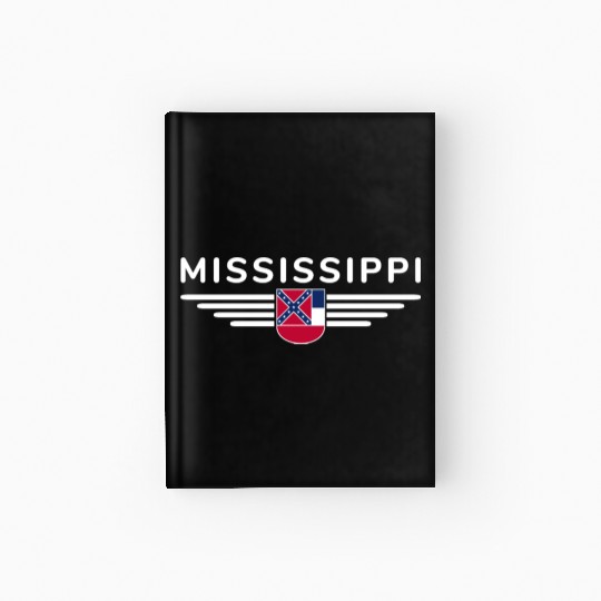 Mississippi State Flag Emblem Design Hardcover Journal