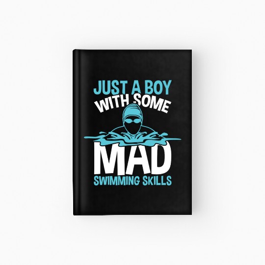Funny Swim Boy Hardcover Journal