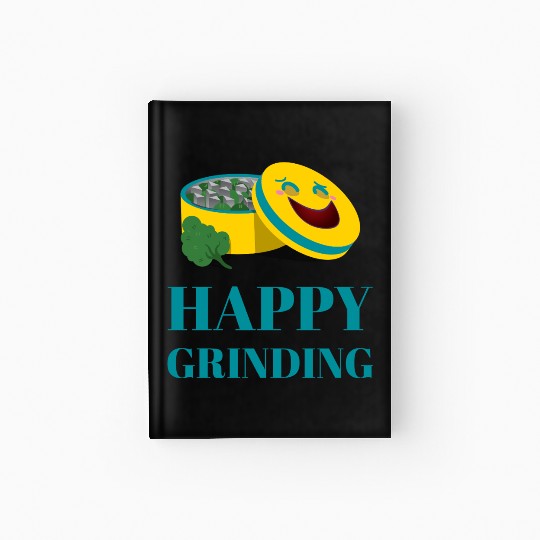 Cheerful Smiling Pills and Broccoli Design Hardcover Journal