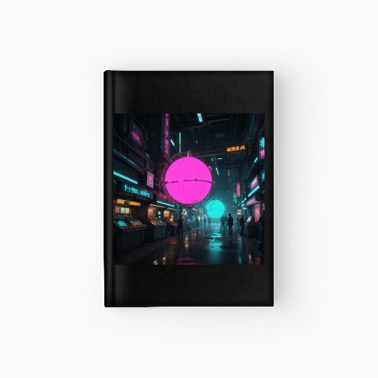 Neon Dreams: Cyberpunk City Nights Hardcover Journal