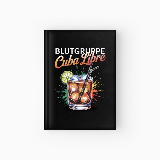 Blutgruppe Cuba Libre Cocktail Bartender Hardcover Journal