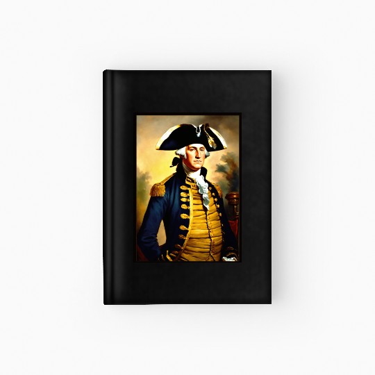 George Washington in revolutionary bttlefield a Hardcover Journal