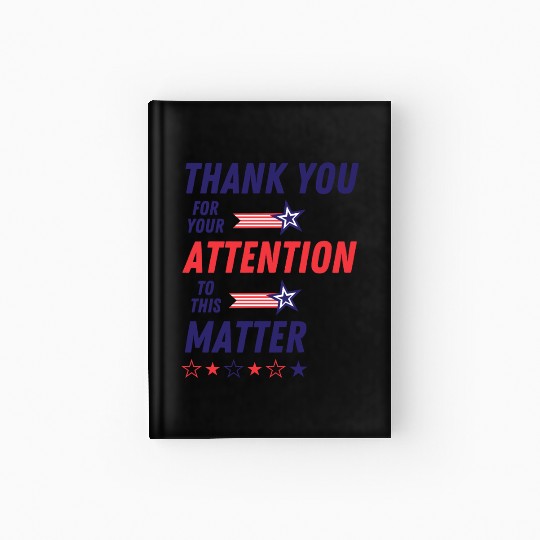 Patriotic Thank You Message Design Hardcover Journal