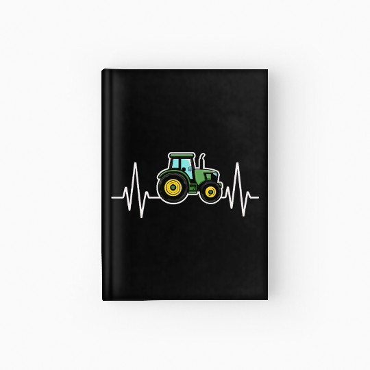 Tractor Heartbeat Line – Farming Life Design Hardcover Journal
